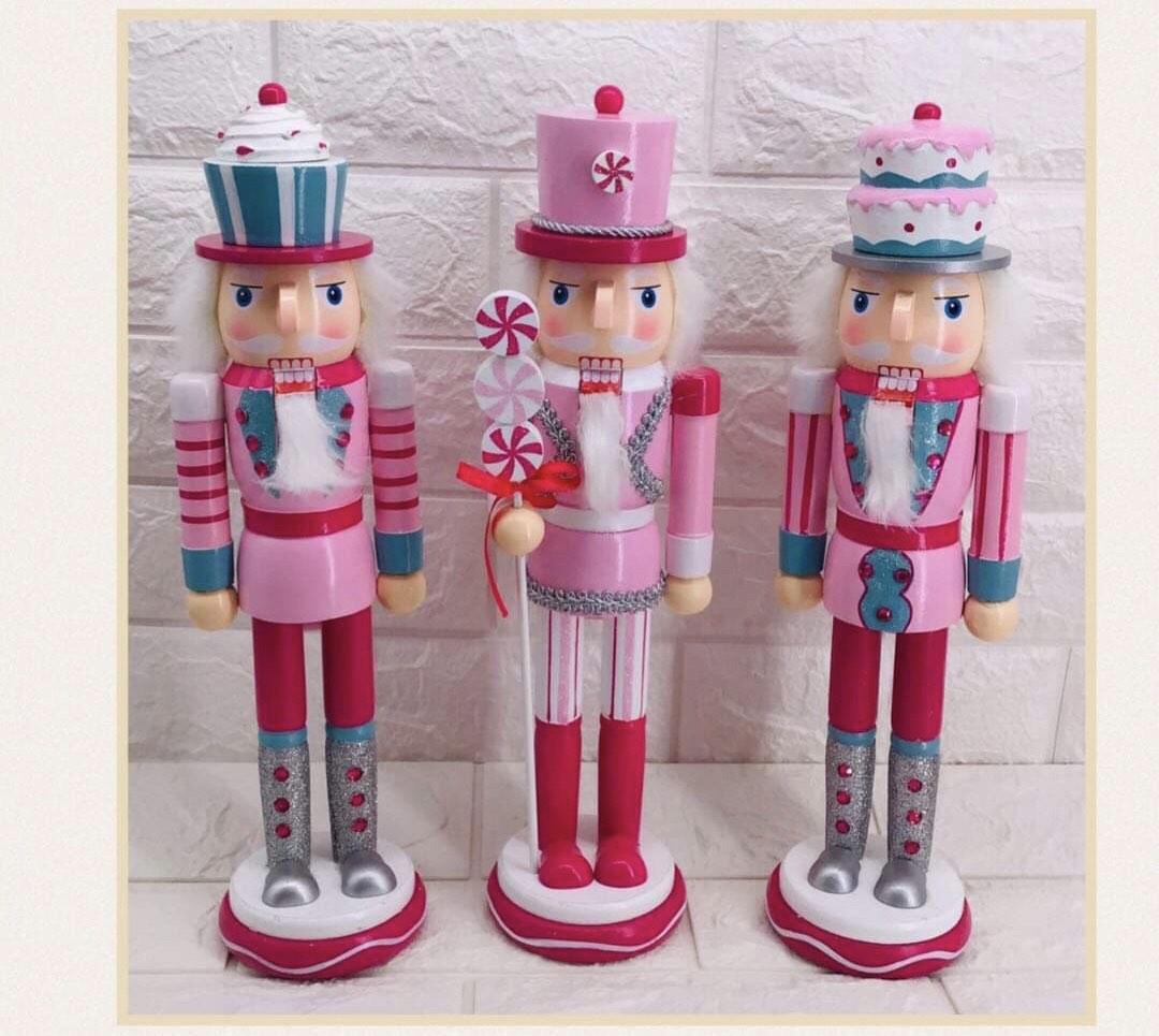 Trio Pink Cupcakes Nutcracker Soldiers (Category: Figurines & Statues) located in Quezon City. Submitted by thequaintshop (Listing ID 1190770339, Image 1). Description: .