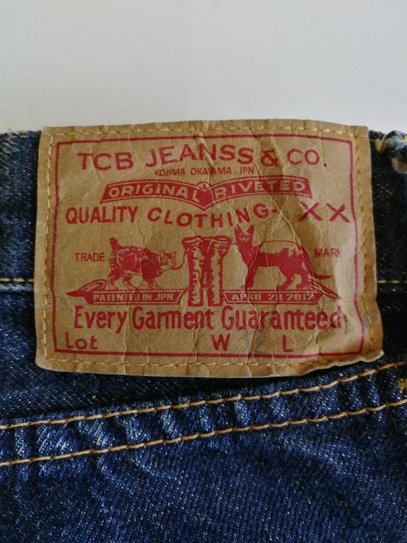 TCB jeans 50s 50 size 32, 男裝, 褲＆半截裙, 牛仔褲- Carousell