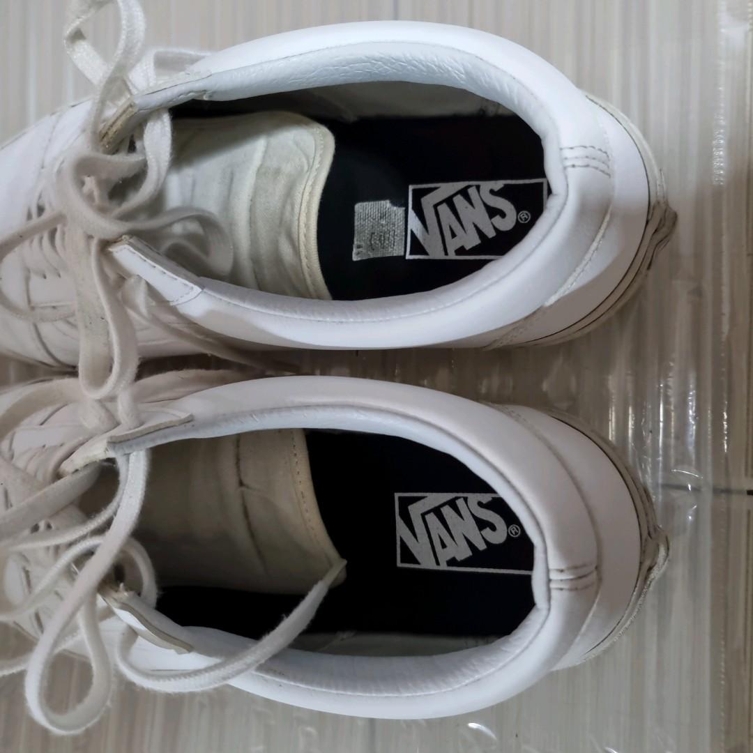 Faux leather vans best sale