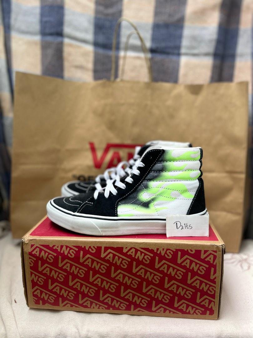 Vans SK8 Hi Flame Green Resmi Navya Fesyen Pria Sepatu