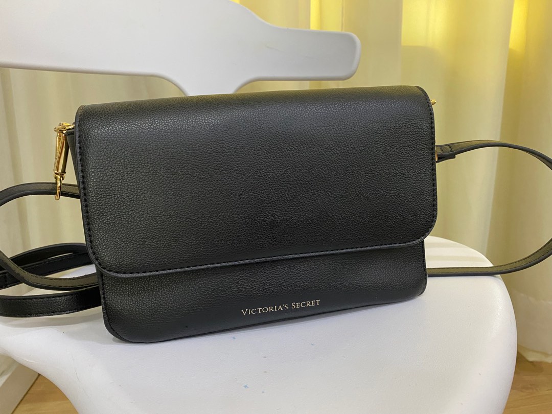 AUTHENTIC VICTORIA SECRET BLACK SLING BAG, Women's Fashion, Bags