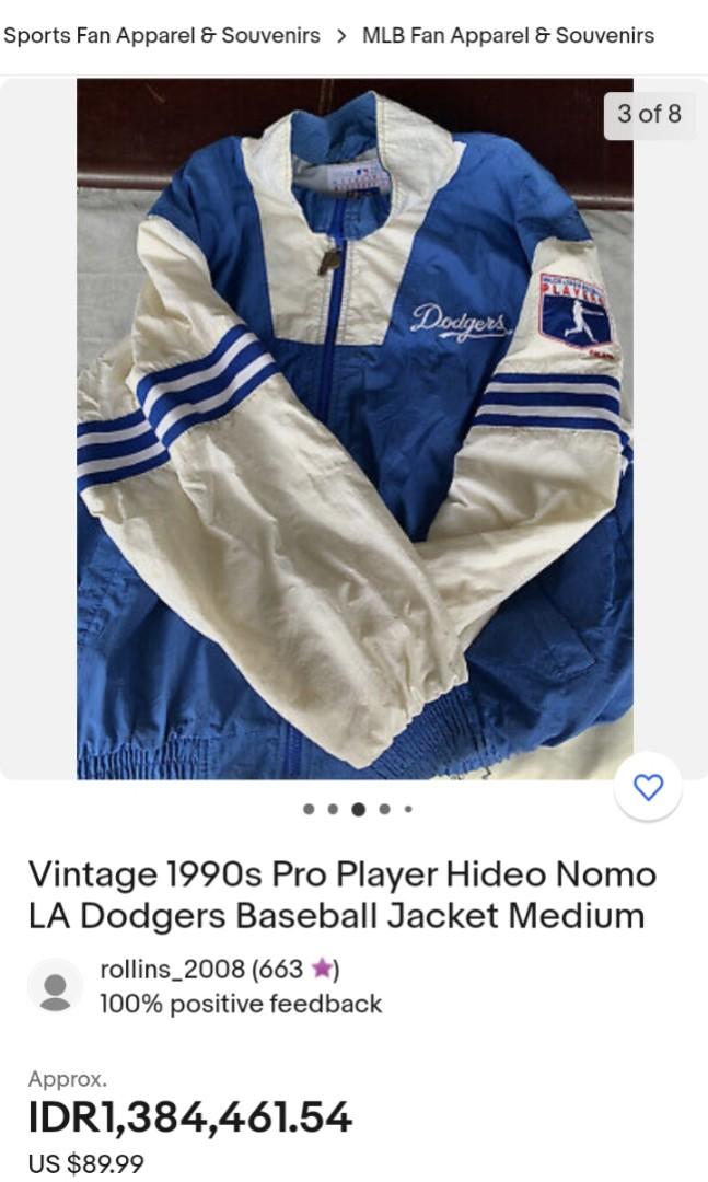 Vintage 1990s Pro Player Hideo Nomo LA Dodgers Baseball Jacket Medium