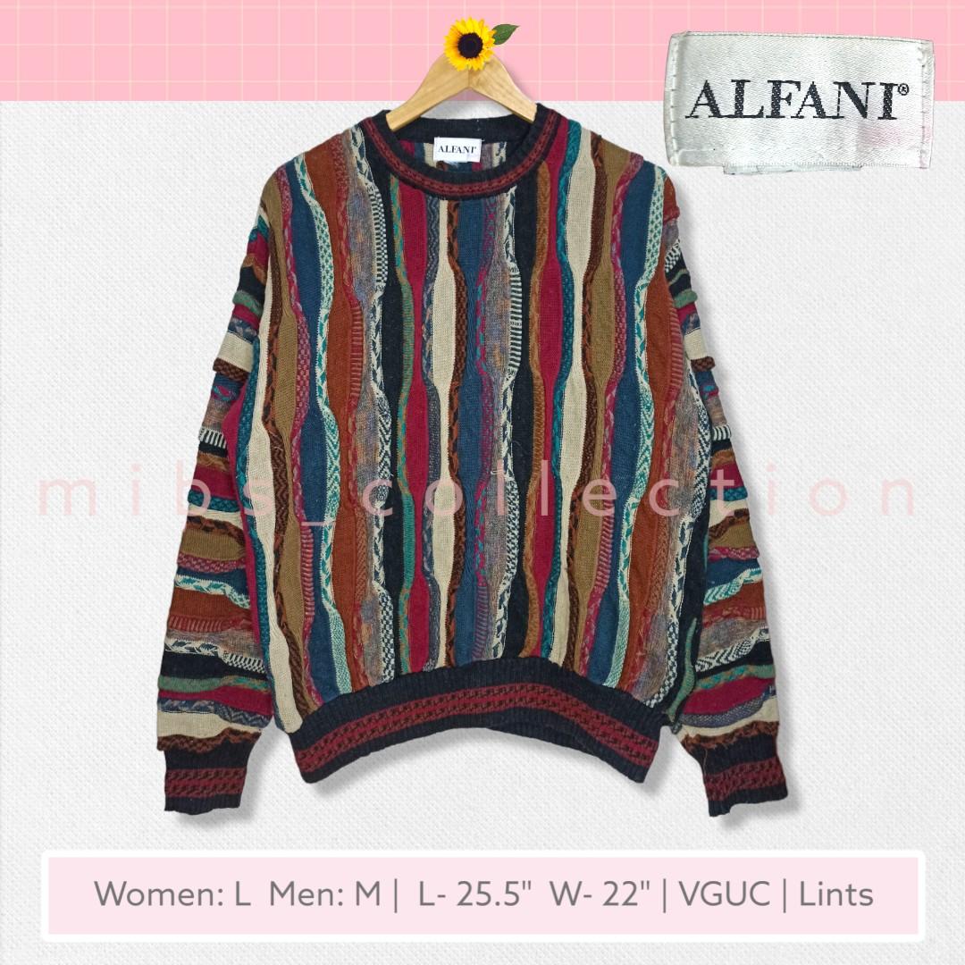 Vintage Alfani Coogi Style Sweater Women s Fashion Tops