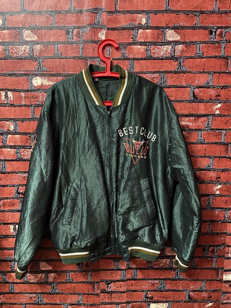 Vintage chicago bulls bomber jacket sales