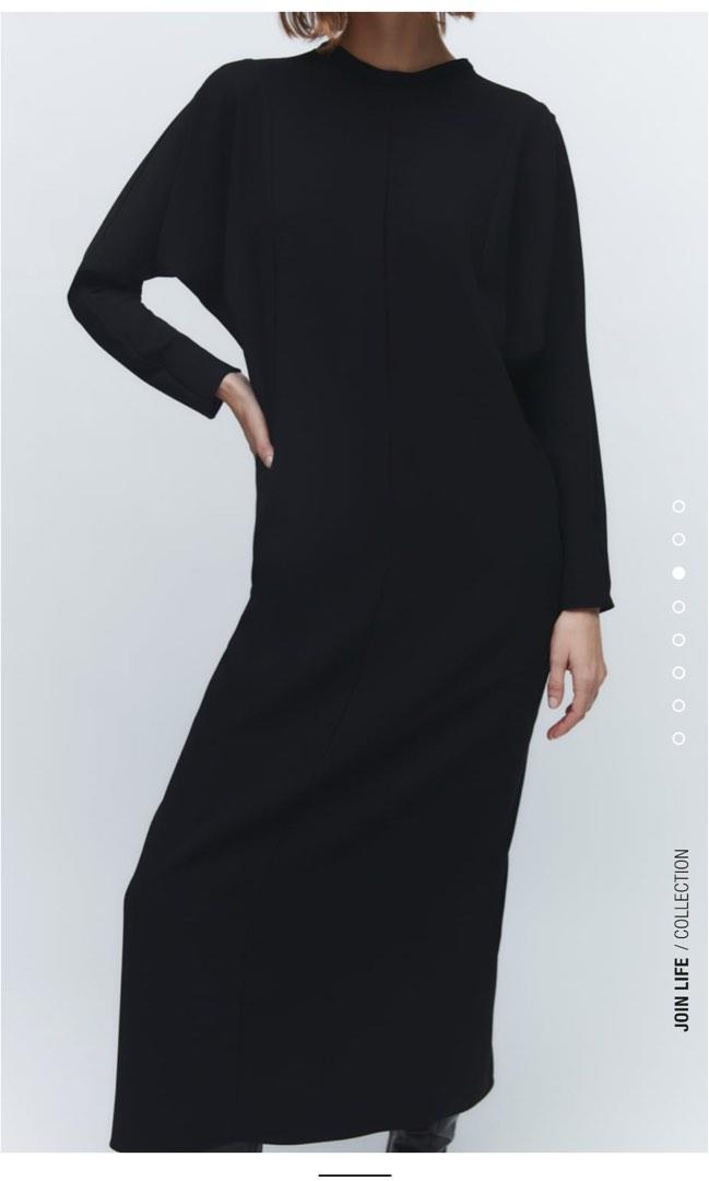 fitted lace wedding dress ZARA Black Velvet Mini Dress