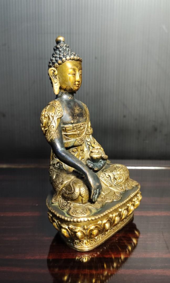 販売の最低価格 中国旧蔵古美術古玩 極細工 迦牟尼如来仏像擺件 時代物