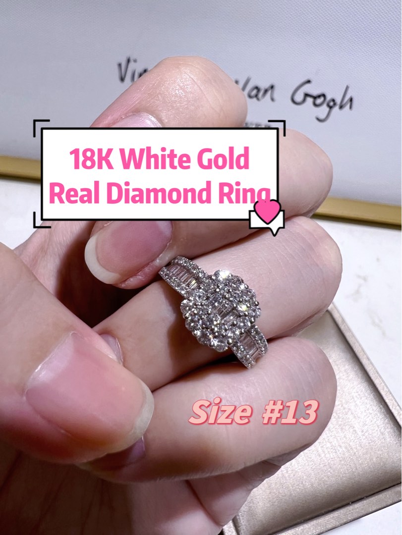 Real diamond ring best sale