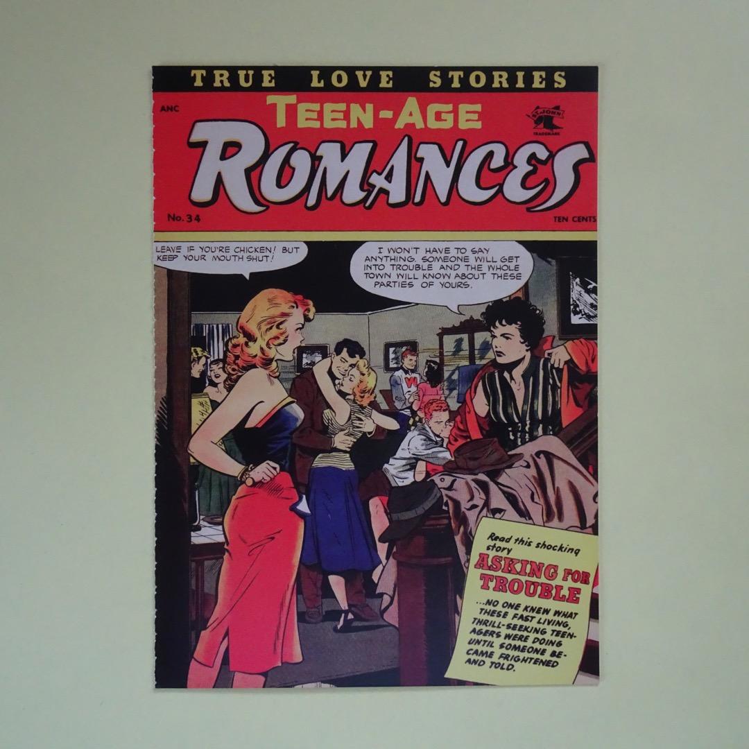 1 Love Lorn Comics Postcard: Teen-age Romance (1954), Hobbies & Toys,  Stationary & Craft, Stationery & School Supplies on Carousell