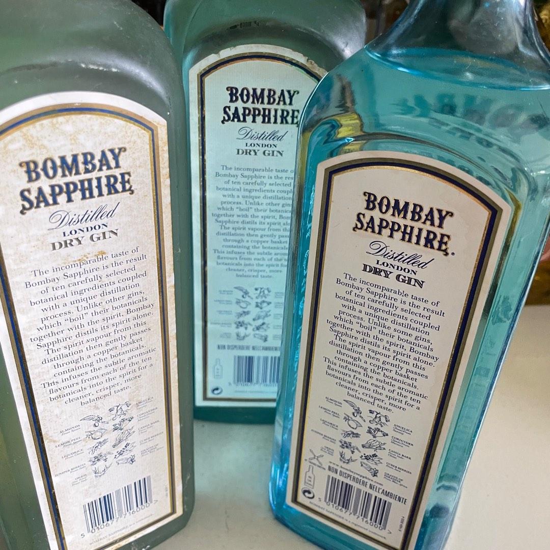 1L Bombay Sapphire Gin London Dry 47 ABV 1000ml, Food & Drinks