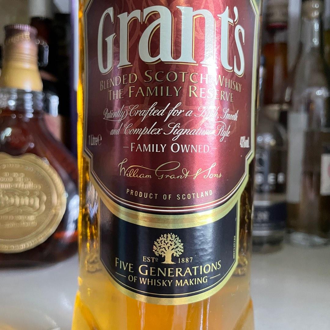 1L Grants Whisky 43% ABV 1000ml, Food & Drinks, Beverages on Carousell