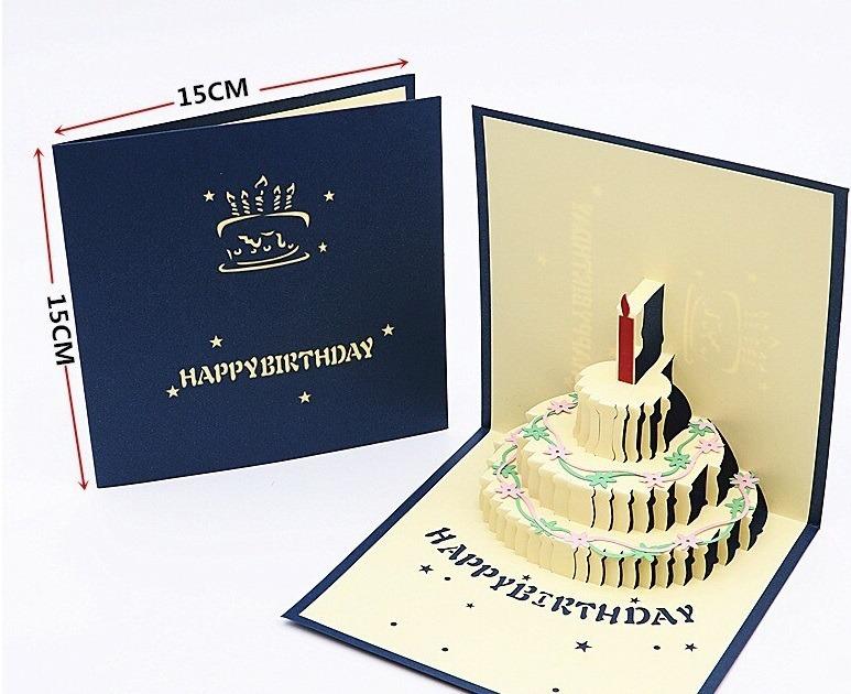 3D Happy Birthday Card 3D Wishing Card Party Card, Hobbies & Toys ...