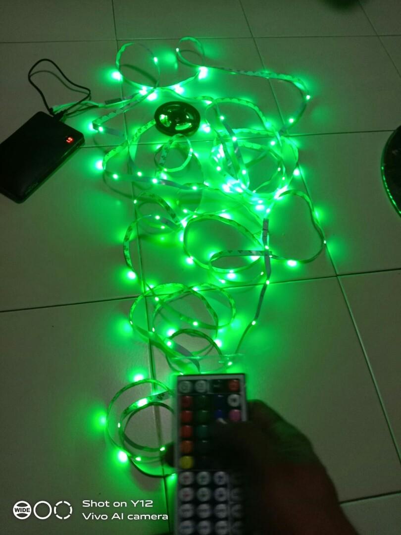 5050 RGB LED STRIP LIGHT COMPLETE SET PLUG AND PLAY FREE SHIPPING 24H SELF COLLECTION AVAILABLE