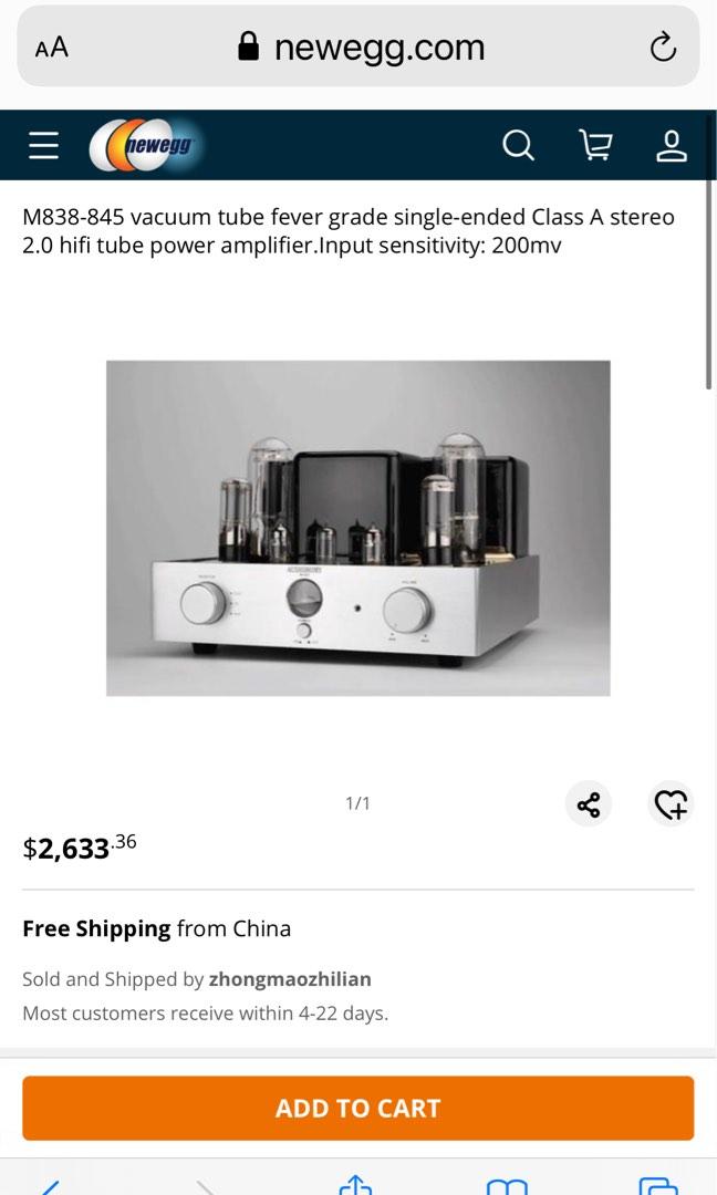 845/211 audioromy 838 single ended class a power amp with volume