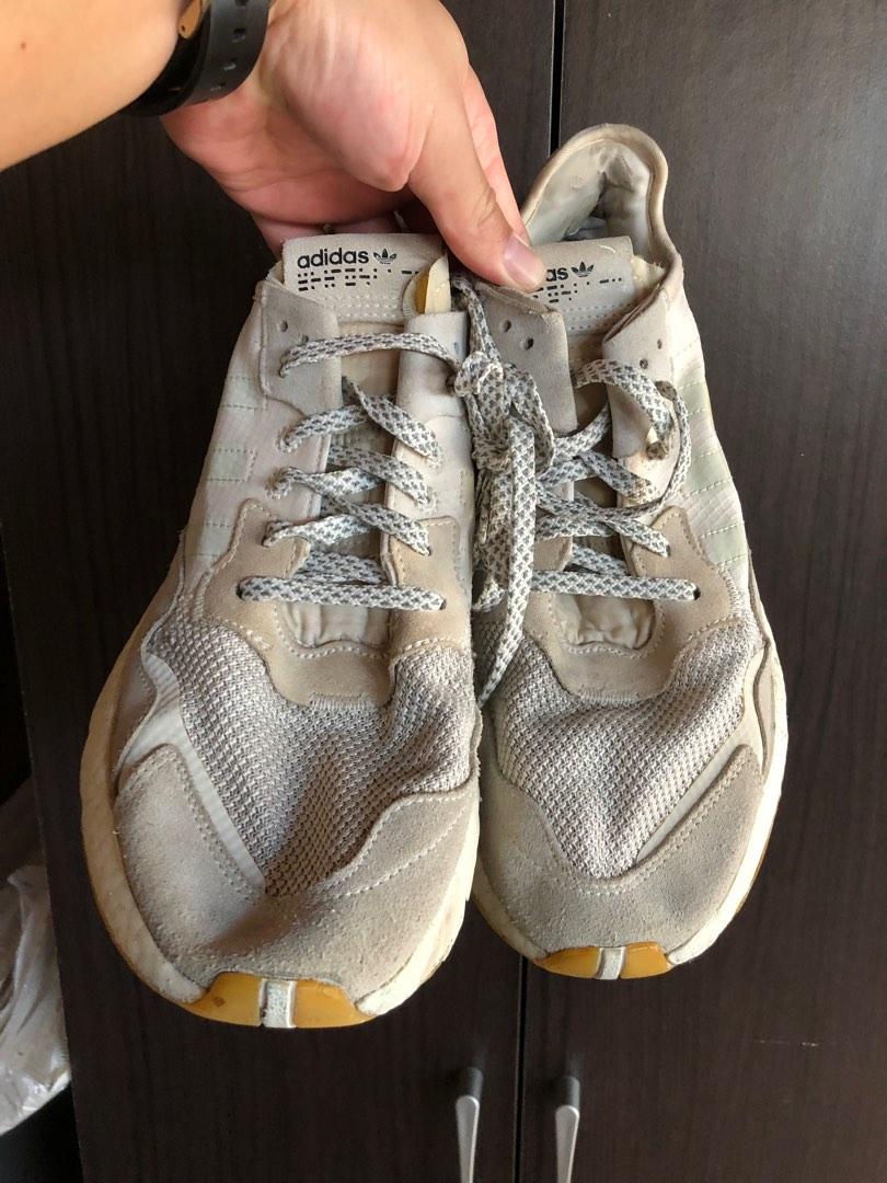 Adidas nite jogger chalk white sales