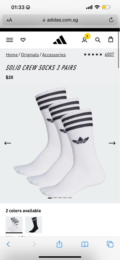 Adidas originals solid crew socks cheap
