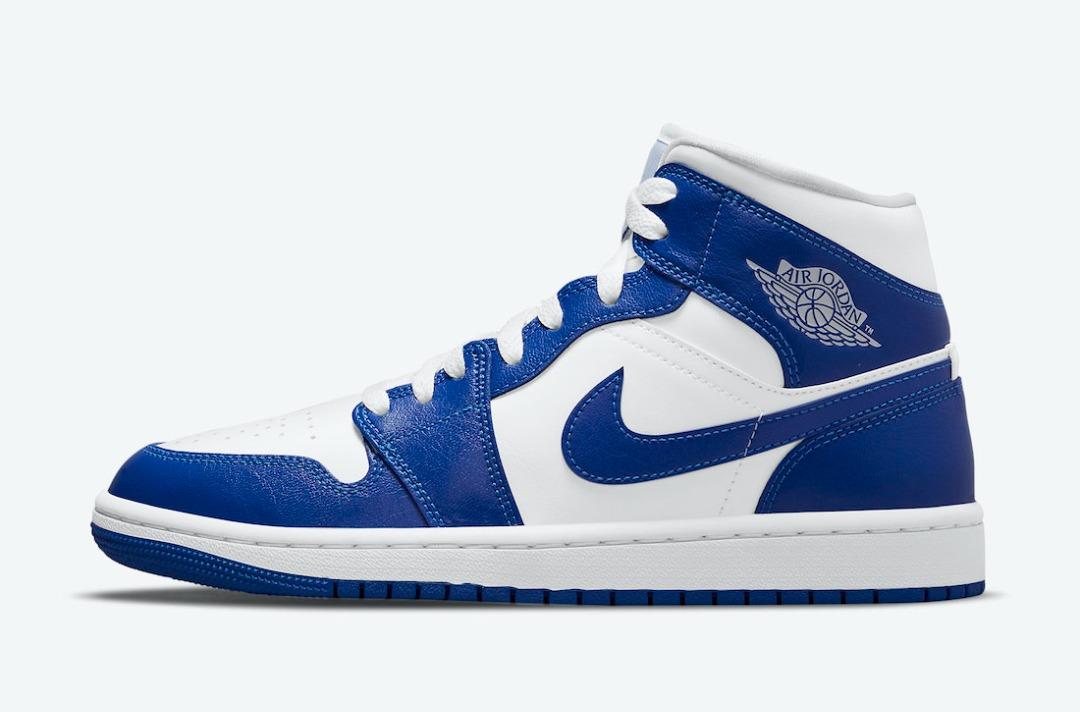 Air jordan 1 high blue and white hot sale