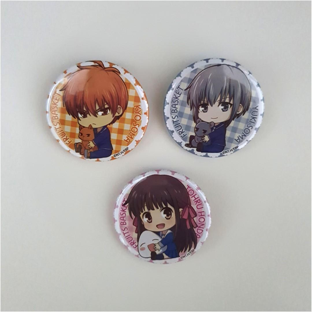 10pcs Fruits Basket Tohru Honda Souma Yuki Souma Kyo Pin Bedge Badge