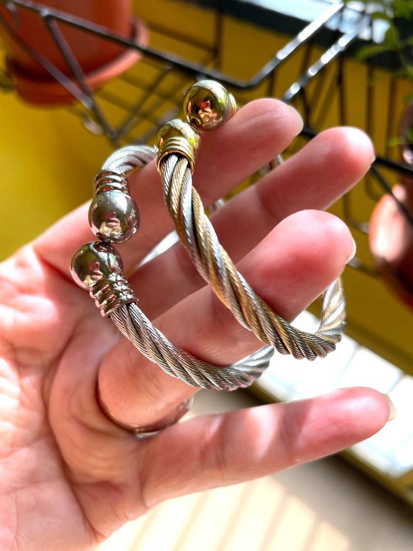 Silver n gold colour plated Bracelet Women s Fashion Jewelry