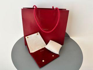 Authentic Cartier Jewellery/ Watch Pouch with Paper Bag