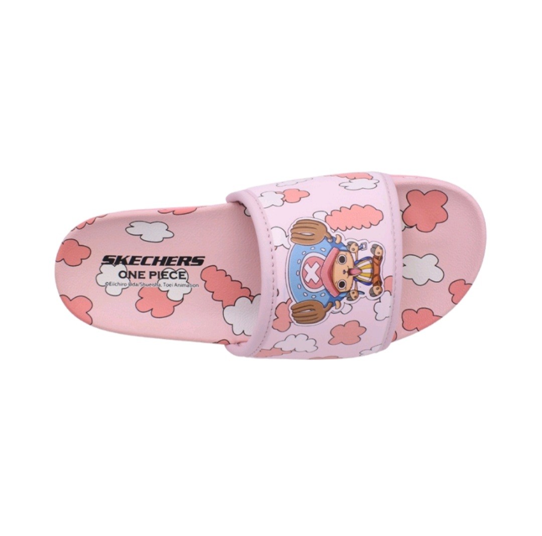 One piece sales slippers skechers