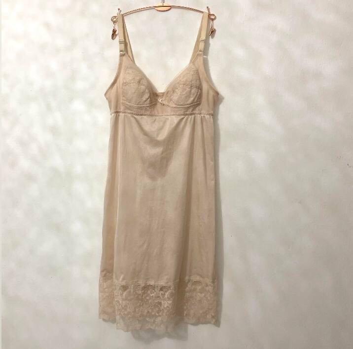 beige slip dress, Women's Fashion, Dresses & Sets, Dresses on Carousell