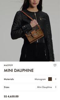 LV Mini Dauphine in Jacquard Denim, Luxury, Bags & Wallets on Carousell