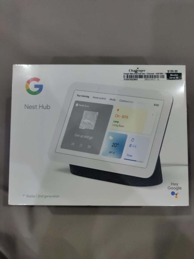 BNIB sealed Google nest hub 2nd gen charcoal 1 year warranty