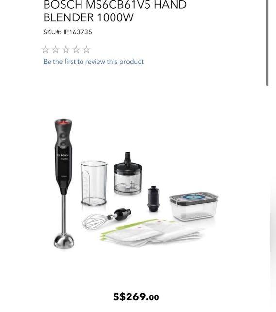 Bosch Hand Blender/ ErgoMixx Fresh Vacuum System Deepavali Special , TV