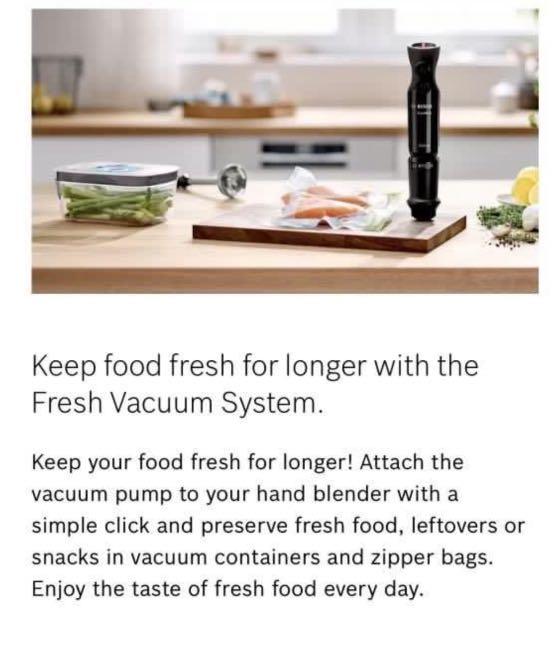 Bosch Hand Blender/ ErgoMixx Fresh Vacuum System Deepavali Special , TV