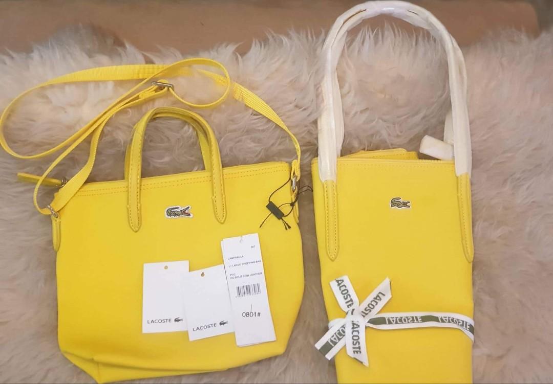 Brand new Lacoste tote bag & cross bag, Women's Fashion, Bags & Wallets