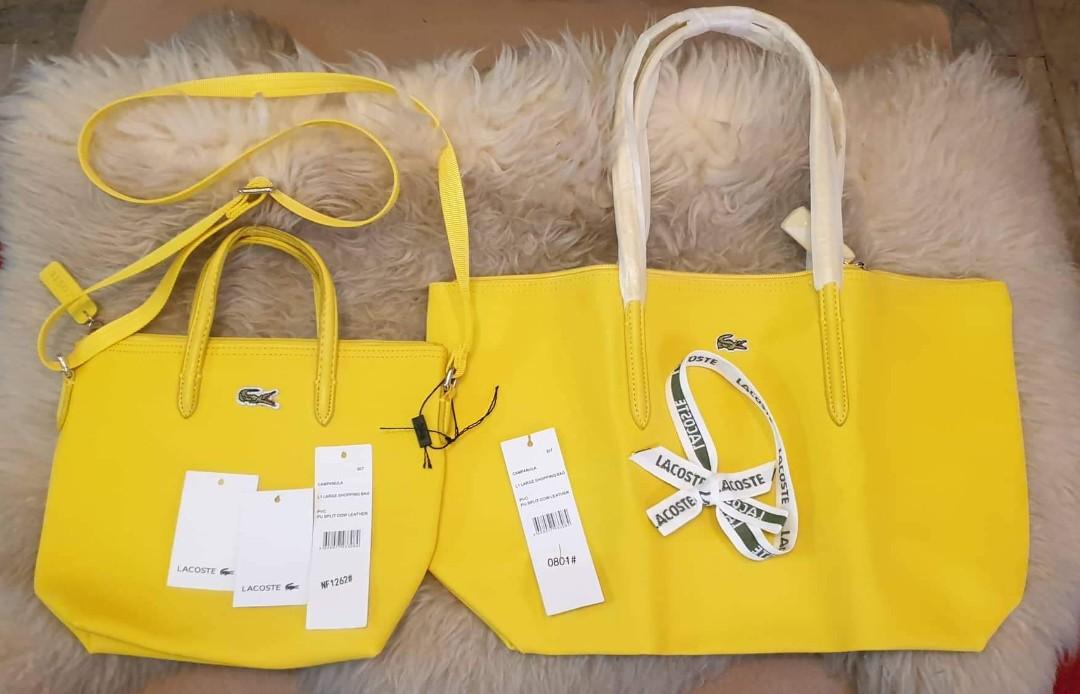 Brand new Lacoste tote bag & cross bag, Women's Fashion, Bags & Wallets
