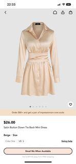 CIDER Satin Dress