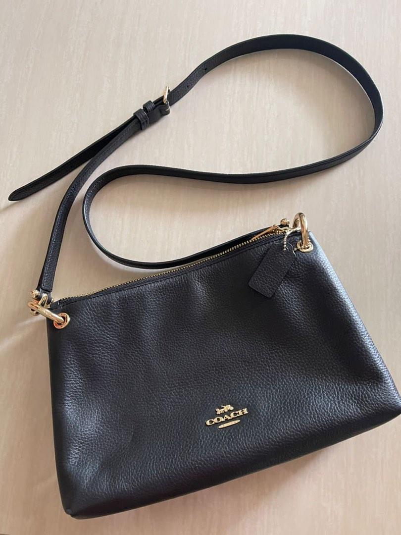 Coach Double Zip Leather Crossbody Bag, Luxury, Bags & Wallets on Carousell