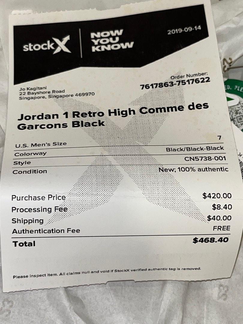 COMME DES GAR ONS X AIR JORDAN 1 Men s Fashion Footwear