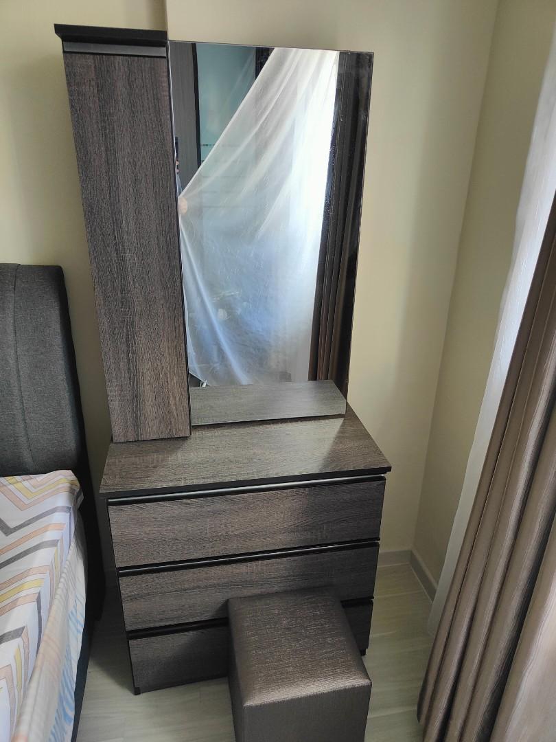 Dressing table (Category: Other Home Furniture) located in Singapore. Submitted by yogibui (Listing ID 1163347381, Image 2). Description: Brand dressing table for sale condition 9.5/10 Extra unit doesn't use at all original price $250 let go at $158 to clear space self collection only negotiate for fast deal.