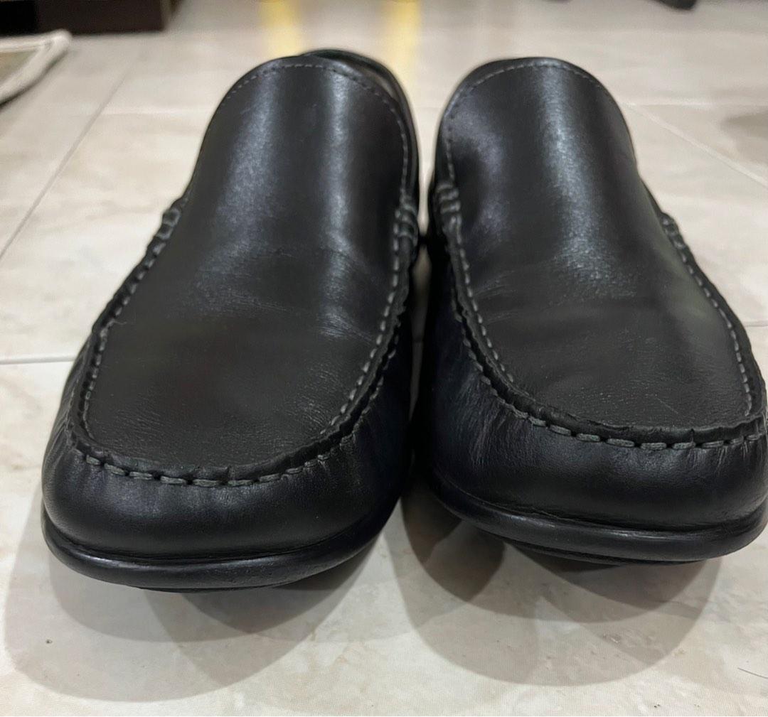 ECCO Moc Toe Classic Loafers Black Leather EU 42, Men's Fashion ...