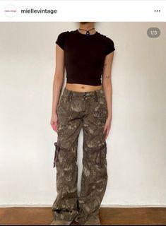Esprit Camo Low Waist Cargo Pants