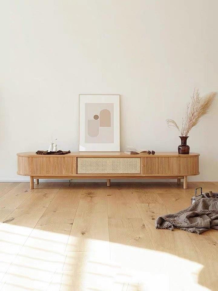 1.8m FAS Grade Red Oak TV Console, Furniture & Home Living, Furniture