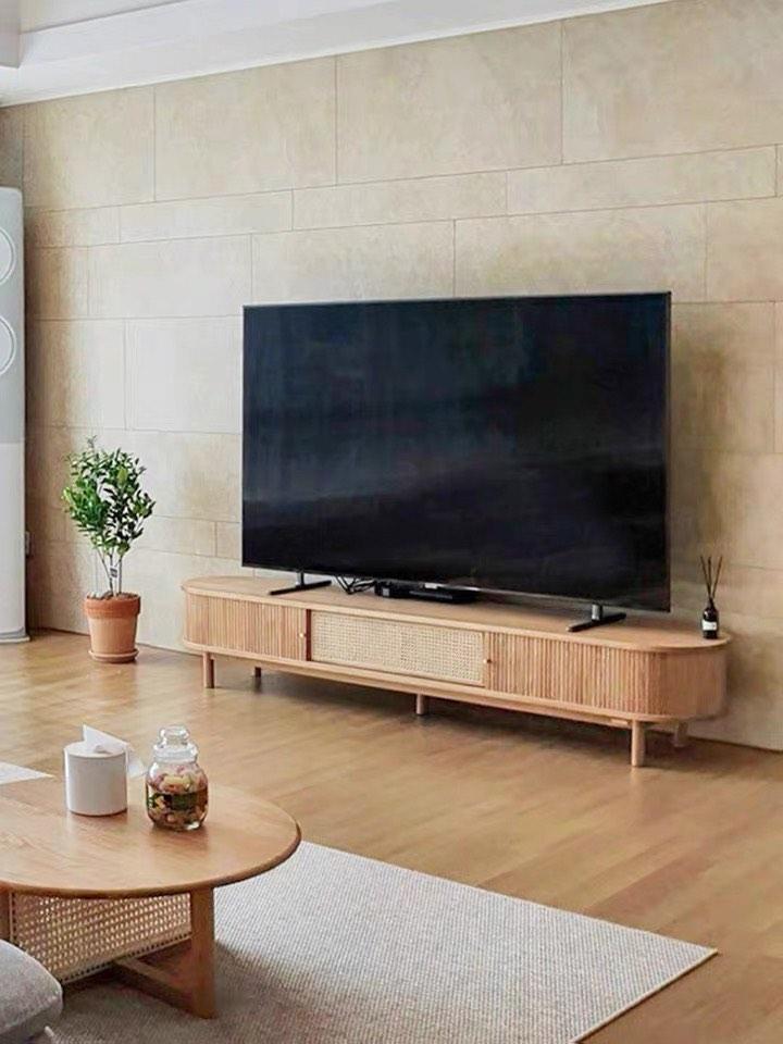 1.8m FAS Grade Red Oak TV Console, Furniture & Home Living, Furniture