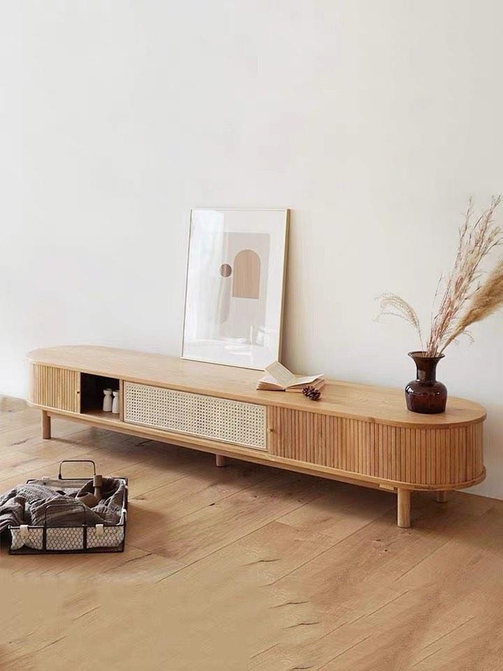 1.8m FAS Grade Red Oak TV Console, Furniture & Home Living, Furniture