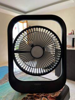 Firefly mini rechargeable fan with emergency lights with free steamer