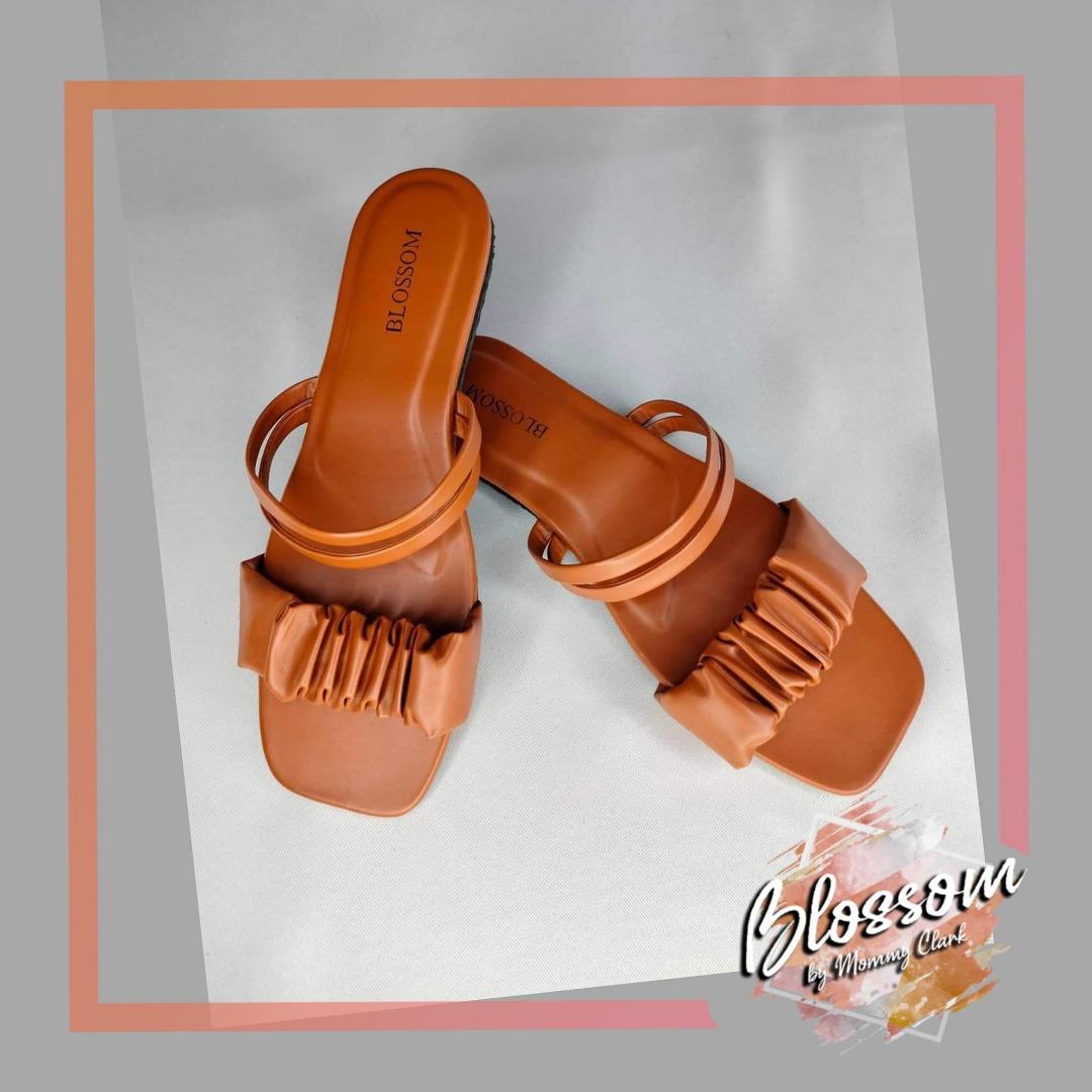 Flat Sandals Rust Color Women s Fashion Footwear Flats