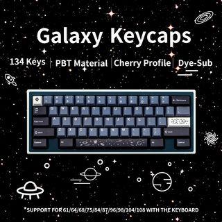 🌌Galaxy Keycaps | Cherry Profile | PBT Dye-Sub | Royal Kludge Tecware Keychron Akko Keycap