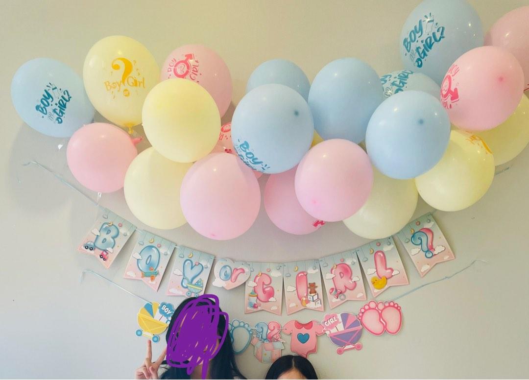 Gender reveal balloons, Hobbies & Toys, Stationery & Craft, Occasions