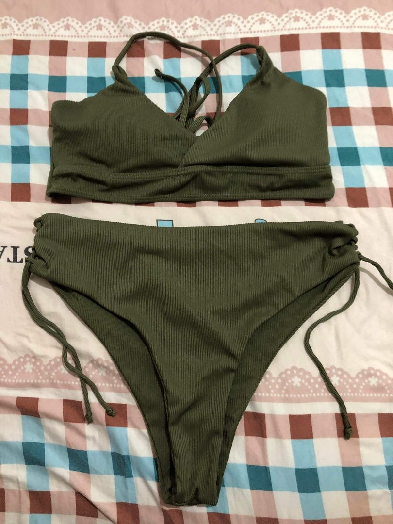 Two Piece Bathing Suit - Green