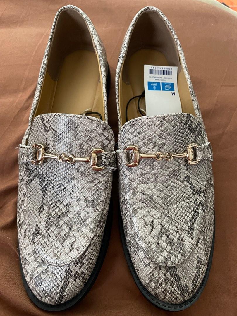 GU Snakeskin Loafer Women s Fashion Footwear Loafers on Carousell