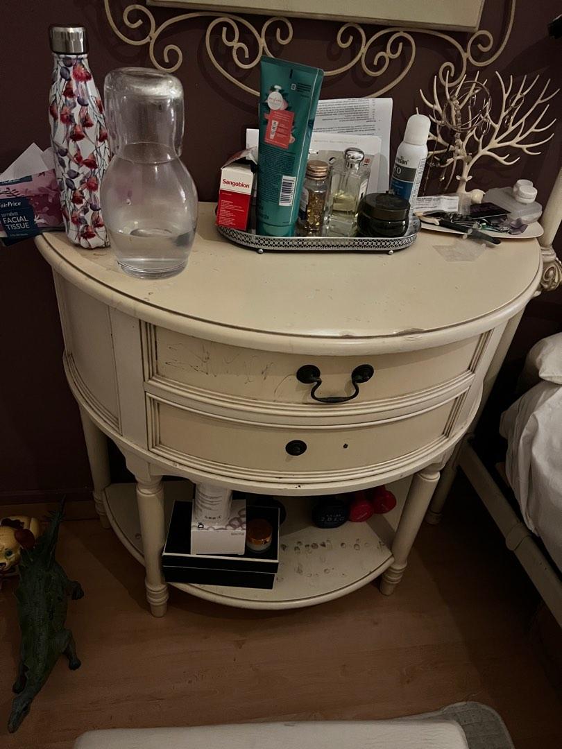 Half moon bedside table from Laura Ashley, Furniture & Home Living
