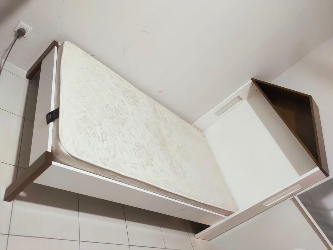 Harvey Norman Huge super single bed with CORAL brand mattress imported