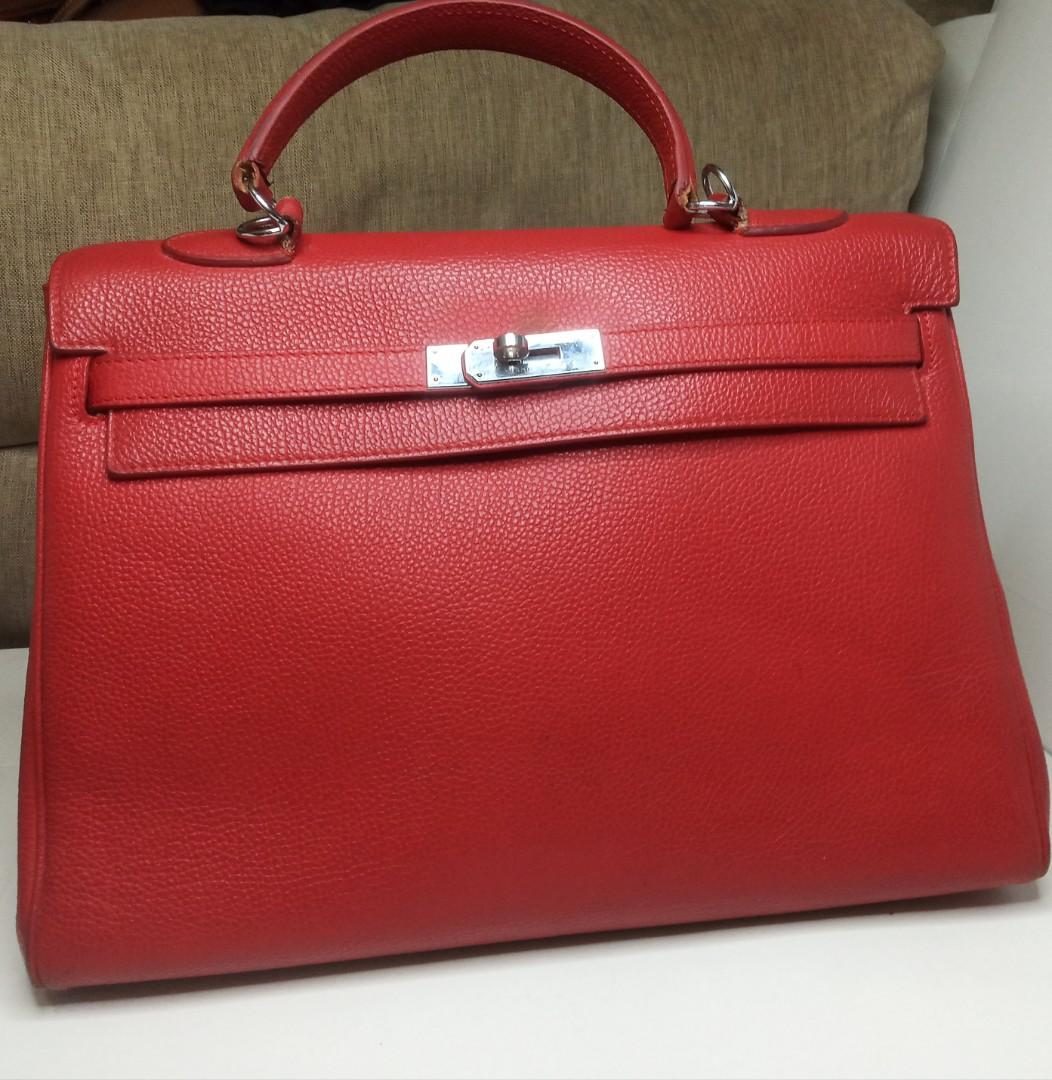 Hermes Birkin 35 Shinny Crocodile Bougainvillea Red Pink Palladium Hardware  2016 at 1stDibs