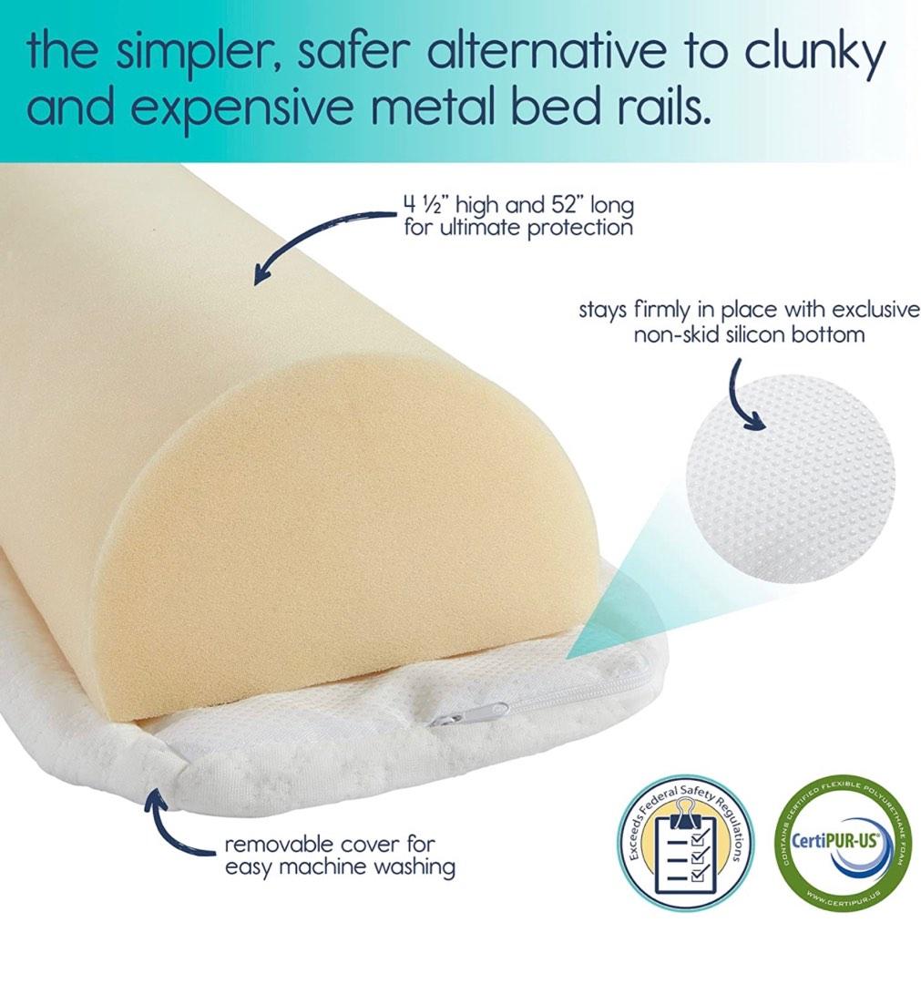 Hiccapop Foam Bed Bumpers for Toddlers, Toddler Bed Rails with WaterResistant Cover for Kids